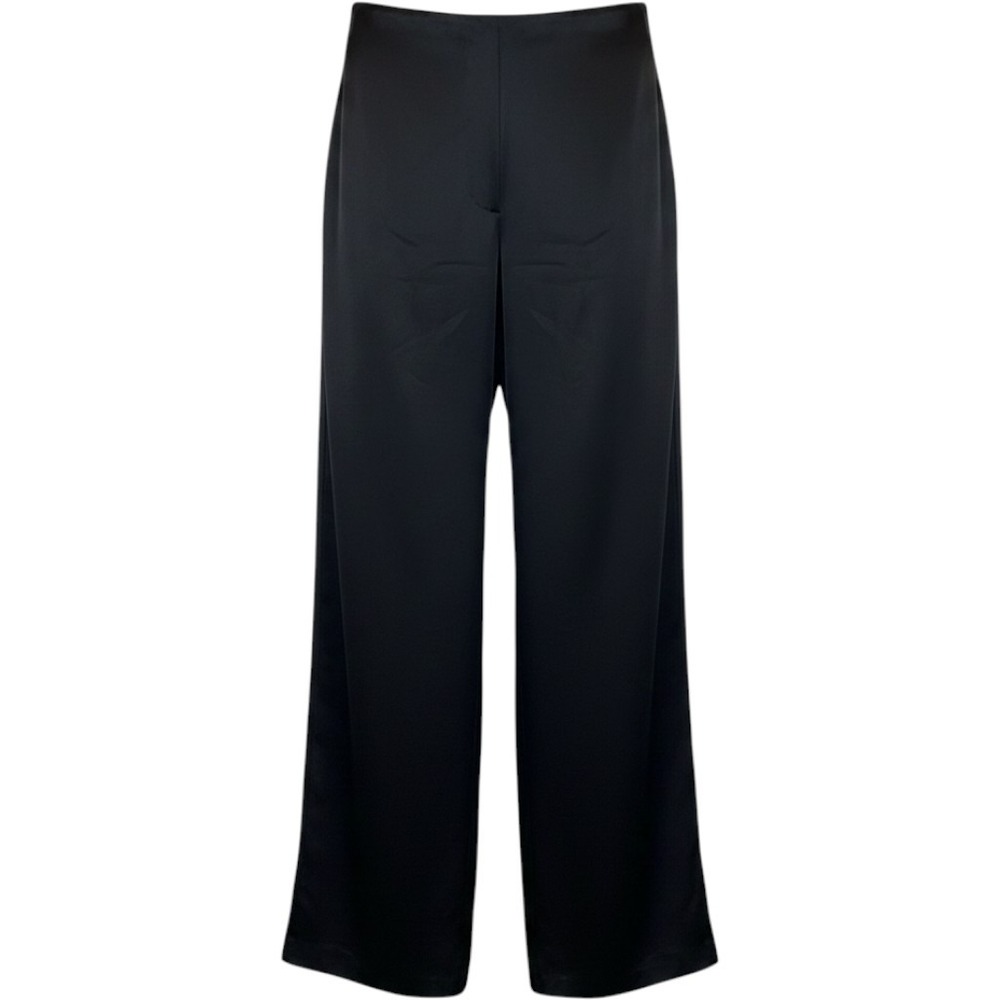 Anthropologie Black Wide Leg Pull On Pants XXSP Petite Stretch Viscose NWT Silky